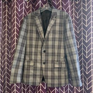 Michel Klein Homme Blazer (Japanese) gray plaid M